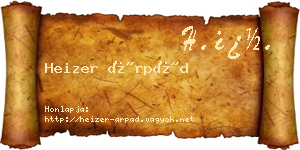Heizer Árpád névjegykártya